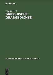 book Griechische Grabgedichte