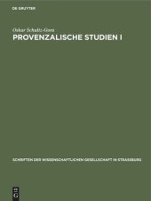 book Provenzalische Studien I