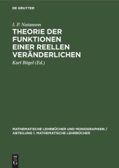 book Theorie der Funktionen einer reellen Veränderlichen