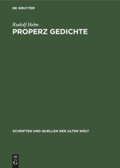 book Properz Gedichte