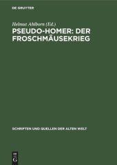 book Pseudo-Homer: Der Froschmäusekrieg