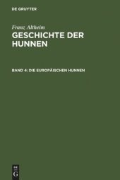 book Geschichte der Hunnen: Band 4 Die europäischen Hunnen