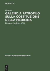 book Galeno a Patrofilo sulla costituzione della medicina