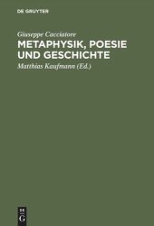 book Metaphysik, Poesie und Geschichte: Über die Philosophie von Giambattista Vico