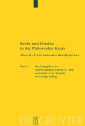 book Recht und Frieden in der Philosophie Kants: Akten des X. Internationalen Kant-Kongresses