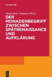 book Der Monadenbegriff zwischen Spätrenaissance und Aufklärung