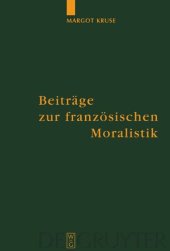 book Beiträge zur französischen Moralistik