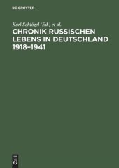 book Chronik russischen Lebens in Deutschland 1918–1941