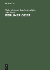 book Berliner Geist: Eine Geschichte der Berliner Universitätsphilosophie bis 1946