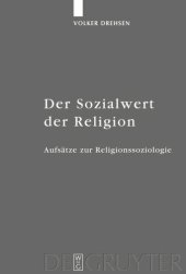 book Der Sozialwert der Religion: Aufsätze zur Religionssoziologie