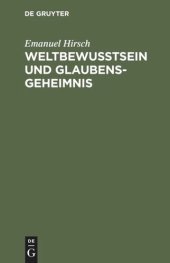 book Weltbewusstsein und Glaubensgeheimnis