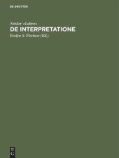 book De interpretatione: Boethius’ Bearbeitung von Aristoteles’ Schrift “peri hermeneias”. Konkordanzen, Wortlisten und Abdruck des Textes nach dem Codex Sangallensis 818