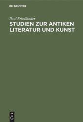 book Studien zur antiken Literatur und Kunst