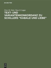 book Text- und Variantenkonkordanz zu Schillers “Kabale und Liebe”