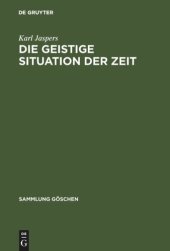 book Die geistige Situation der Zeit