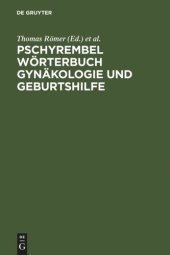 book Pschyrembel Wörterbuch Gynäkologie und Geburtshilfe