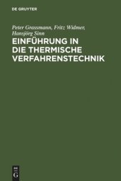 book Einführung in die thermische Verfahrenstechnik