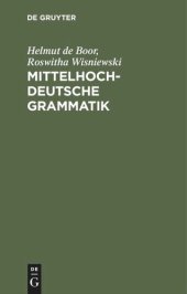 book Mittelhochdeutsche Grammatik