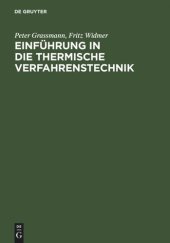 book Einführung in die thermische Verfahrenstechnik