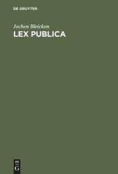 book Lex publica: Gesetz und Recht in der römischen Republik