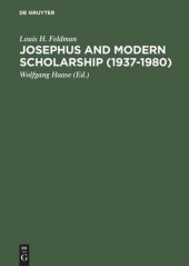 book Josephus and Modern Scholarship (1937–1980)