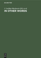 book In Other Words: Transcultural Studies in Philology, Translation and Lexicology. Presented to Hans Meier on the Occasion of his 65th Birthday