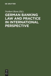 book German Banking Law and Practice in International Perspective