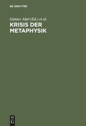 book Krisis der Metaphysik: Wolfgang Müller-Lauter zum 65. Geburtstag