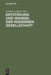 book Entstehung und Wandel der modernen Gesellschaft: Festschrift für Hans Rosenberg zum 65. Geburtstag