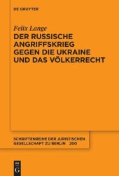 book Der russische Angriffskrieg gegen die Ukraine und das Völkerrecht