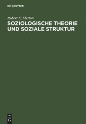 book Soziologische Theorie und soziale Struktur