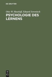 book Psychologie des Lernens: Methoden, Ergebnisse, Anwendungen