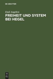 book Freiheit und System bei Hegel