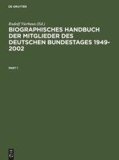 book Biographisches Handbuch der Mitglieder des Deutschen Bundestages 1949-2002