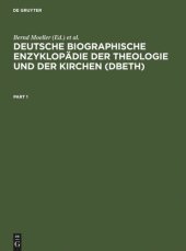 book Deutsche Biographische Enzyklopädie der Theologie und der Kirchen (DBETh)