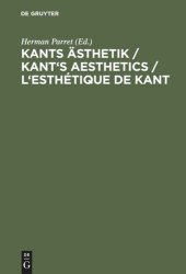 book Kants Ästhetik / Kant's Aesthetics / L'esthétique de Kant