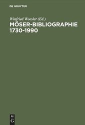 book Möser-Bibliographie 1730–1990