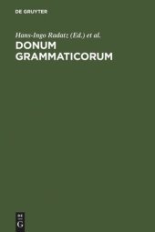 book Donum Grammaticorum: Festschrift für Harro Stammerjohann