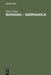 book Romano - Germanica: Gesammelte Studien zur Germania des Tacitus