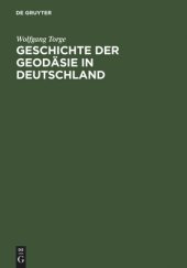 book Geschichte der Geodäsie in Deutschland