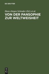 book Von der Pansophie zur Weltweisheit: Goethes analogisch-philosophische Konzepte