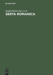 book Serta Romanica: Festschrift für Gerhard Rohlfs zum 75. Geburtstag