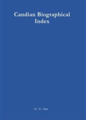 book Canadian Biographical Index