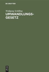 book Umwandlungsgesetz: Kommentar