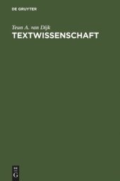 book Textwissenschaft: Eine interdisziplinäre Einführung