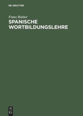 book Spanische Wortbildungslehre