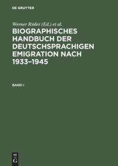 book Biographisches Handbuch der deutschsprachigen Emigration nach 1933–1945