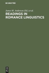 book Readings in Romance Linguistics