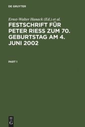 book Festschrift für Peter Rieß zum 70. Geburtstag am 4. Juni 2002