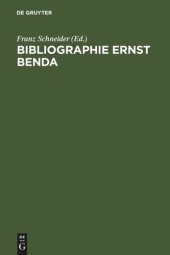 book Bibliographie Ernst Benda